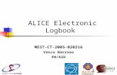 ALICE Electronic Logbook MEST-CT-2005-020216 Vasco Barroso PH/AID.