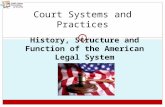 History, Structure and Function of the American Legal System 1 Court Systems and Practices.