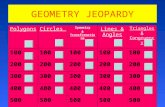 GEOMETRY JEOPARDY PolygonsCircles Symmetry & Transformations Lines & Angles Triangles & Congruency 100 200 300 400 500.