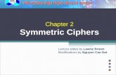 Chapter 2 Symmetric Ciphers Lecture slides by Lawrie Brown Modifications by Nguyen Cao Dat.