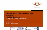 Ralis Report Ralis Report Findings and Proposals Mesopatner Dr.Jorg Meyer Metal Casting Technology Station Ralis Report Metal Casting Technology Station.