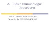 2.Basic Immunologic Procedures Part 6 Labeled Immunoassays Terry Kotrla, MS, MT(ASCP)BB.