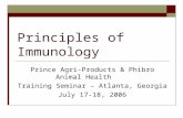 Principles of Immunology Prince Agri-Products & Phibro Animal Health Training Seminar – Atlanta, Georgia July 17-18, 2006.