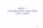 Week 11 Week 1 Introduction and Data Link Layer. Week 12 Layers r OSI reference model r Each layer communicates with its peer layer through the use of.