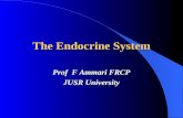 The Endocrine System Prof F Ammari FRCP JUSR University.