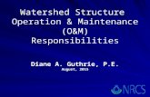 Watershed Structure Operation & Maintenance (O&M) Responsibilities Diane A. Guthrie, P.E. August, 2015.