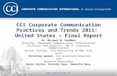 Www.corporatecomm.org 1 CORPORATE COMMUNICATION INTERNATIONAL at Baruch College/CUNY CCI Corporate Communication Practices and Trends 2011: United States.