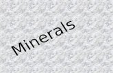 Minerals. A mineral is a naturally occurring, inorganic solid that has a crystal structure and a definite chemical composition.