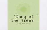 “Song of the Trees” By Mildred D. Taylor. Novel, Novella, Short Story Short story: one main plot line, one or two major characters, one important conflict,