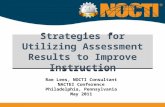 Strategies for Utilizing Assessment Results to Improve Instruction Rae Lees, NOCTI Consultant NACTEI Conference Philadelphia, Pennsylvania May 2011.