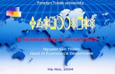 Foreign Trade university Nguyen Van Thoan Head of Ecommerce Department E-contracting & e-contracts.
