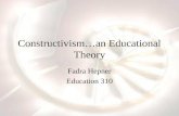 Constructivism…an Educational Theory Fadra Hepner Education 310.