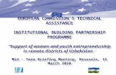 E C P E F EUROPEAN COMMISSION’S TECHNICAL ASSISTANCE INSTITUTIONAL BUILDING PARTNERSHIP PROGRAMME “Support of women and youth entrepreneurship in remote.
