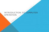 INTRODUCTION TO COMPUTER OPERATION AN OVERVIEW HARDWARE SOFTWARE PERIPHERALS MOTHERBOARD CPU MEMORY OS APPLICATIONS.