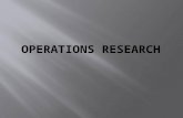 Operations research, or operational research in British usage, is a discipline that deals with the application of advanced analytical methods to help.