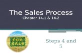 The Sales Process Chapter 14.1 & 14.2 Chapter 14.1 and 14.2 Steps 4 and 5.
