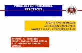 PROHIBITED PERSONNEL PRACTICES RIGHTS AND REMEDIES OF FEDERAL EMPLOYEES UNDER 5 U.S.C., CHAPTERS 12 & 23 Anthony T. Cardillo Chief, Dallas Field Office.