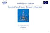 1 Standard Weights and Classes of Balances Nihal Gunasekara Sri Lanka Bangladesh BEST Programme.