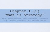 Chapter 1 (S) What is Strategy? Kelly Bredensteiner, Reid Christner, Christine Cox, Caitlin Greenwood, and Michele Haynes.