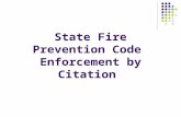 State Fire Prevention Code Enforcement by Citation.