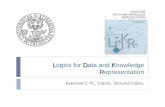 LDK R Logics for Data and Knowledge Representation Exercise 2: PL, ClassL, Ground ClassL.