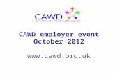 CAWD employer event October 2012 .
