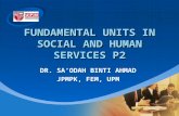 Company LOGO FUNDAMENTAL UNITS IN SOCIAL AND HUMAN SERVICES P2 DR. SA’ODAH BINTI AHMAD JPMPK, FEM, UPM.