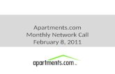 Apartments.com Monthly Network Call February 8, 2011.