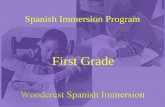 First Grade Spanish Immersion Program. Woodcrest Purpose Woodcrest Spanish Immersion School is a supportive community that is focused on working together.