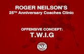 OFFENSIVE CONCEPT: T.W.I.G ROGER NEILSON’S 25 TH Anniversary Coaches Clinic.