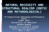 15 th Congress of Logic, Methodology, and Philosophy of Science CLMPS 2015 University of Helsinki Helsinki, Finland Submitted by: Dr. William M. Kallfelz.