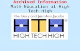 Archived Information Math Education at High Tech High.