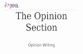 The Opinion Section Opinion Writing. Little Hawk Editorial Page City High School Iowa City, Iowa November 2013.