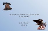 America’s Founding Principles Key Terms U.S. History Unit 1.
