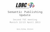 Semantic Publishing Update Second TUC meeting Munich 22/23 April 2013 Barry Bishop, Ontotext.