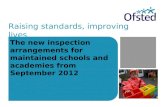 Raising standards, improving lives The new inspection arrangements for maintained schools and academies from September 2012.