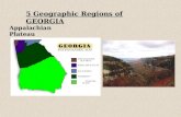 Appalachian Plateau 5 Geographic Regions of GEORGIA.