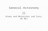 General Astronomy Atoms and Molecules and Ions, Oh My!