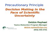 Precautionary Principle Decision Making in the Face of Scientific Uncertainty Precautionary Principle Decision Making in the Face of Scientific Uncertainty.
