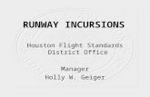 RUNWAY INCURSIONS Houston Flight Standards District Office Manager Holly W. Geiger.