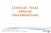 ICTW Punta del Este, Uruguay Clinical Trial Ethical Considerations.