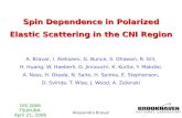 DIS 2006 TSUKUBA April 21, 2006 Alessandro Bravar Spin Dependence in Polarized Elastic Scattering in the CNI Region A. Bravar, I. Alekseev, G. Bunce, S.