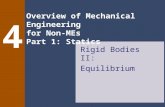 Overview of Mechanical Engineering for Non-MEs Part 1: Statics. 4 Rigid Bodies II: Equilibrium.