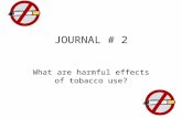 JOURNAL # 2 What are harmful effects of tobacco use?