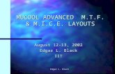 Edgar L. Black MUCOOL ADVANCED M.T.F. & M.I.C.E. LAYOUTS August 12-13, 2002 Edgar L. Black IIT.