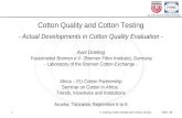 1 A. Drieling, Cotton Quality and Testing, Arusha2007 / 09 Lab of the Bremen Cotton Exchange Cotton Quality and Cotton Testing - Actual Developments in.