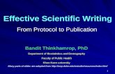 1 Effective Scientific Writing Bandit Thinkhamrop, PhD Department of Biostatistics and Demography Faculty of Public Health Khon Kaen university From Protocol.