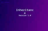 Inheritance Version 1.0. Topics Inheritance Constructors and Inheritance Hiding Methods and Variables Designing with Inheritance.