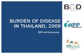 BOD working group BURDEN OF DISEASE IN THAILAND, 2009.