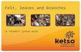 Felt, leaves and branches & student group work. Ketso is a hands-on kit for creative groupwork.